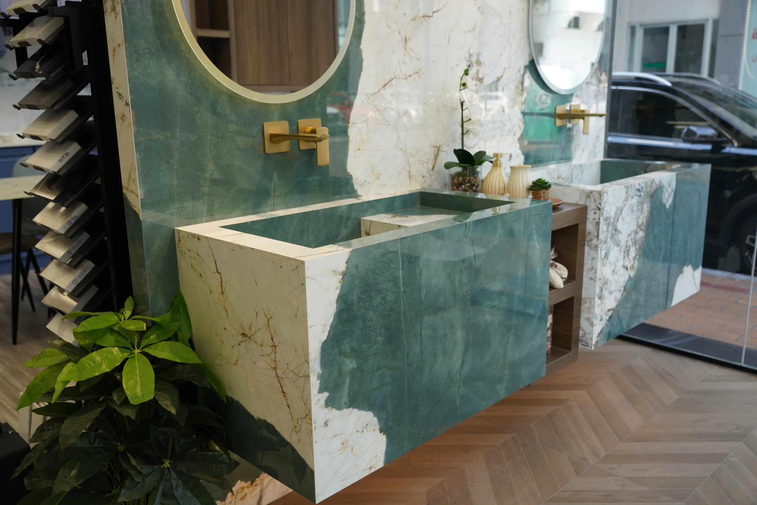 Emerald Marble Double Vanity